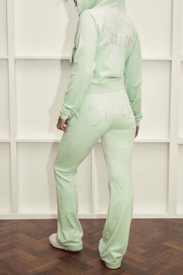 Juicy Couture UO Exclusive Green Script Flare Track Pants Urban