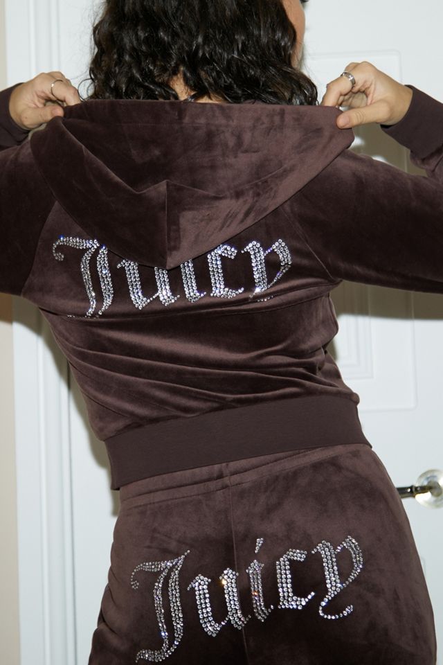 Juicy Couture UO Exclusive Brown Zip-Through Hoodie #1