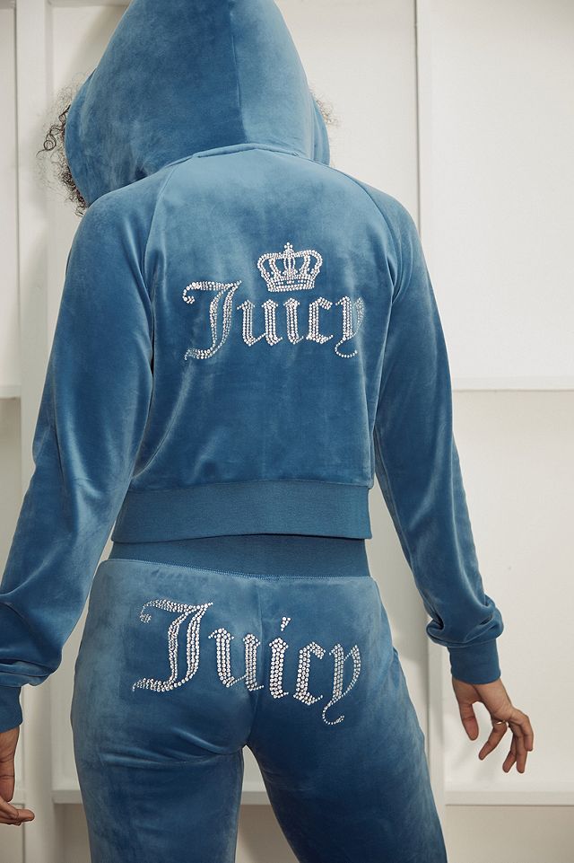 Juicy Couture UO Exclusive Double Zip Crown Logo Hoodie