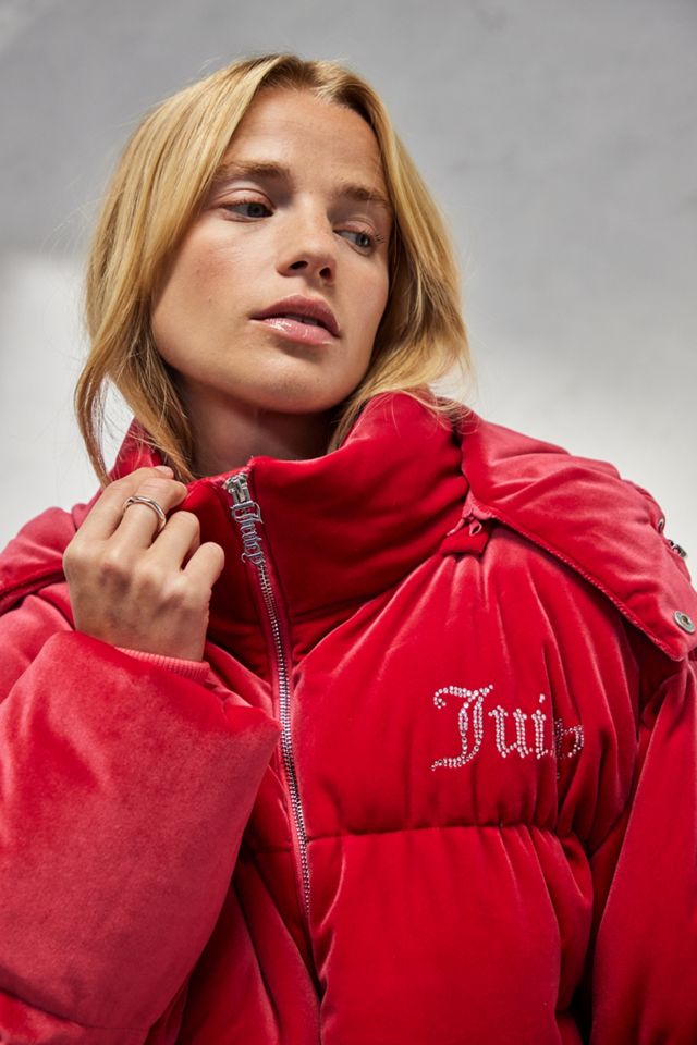 Juicy Couture Pink Rosalia Hooded Puffer Jacket #1