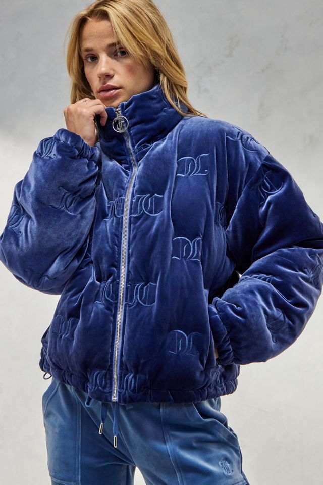 Juicy Couture Blue Monogram Puffer Jacket #2