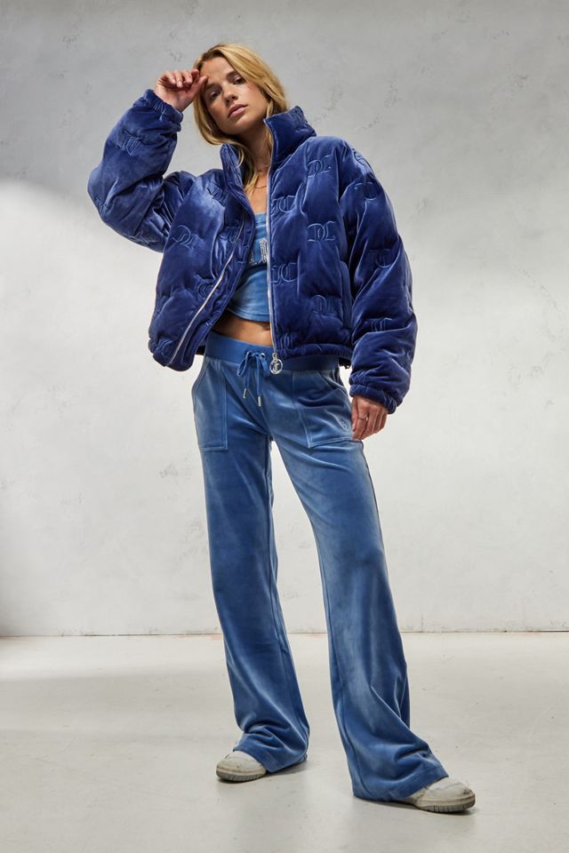 Juicy Couture Blue Monogram Puffer Jacket #4