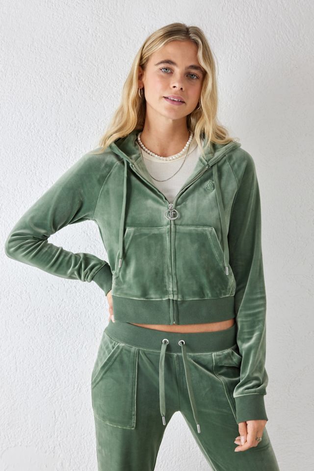 Juicy Couture Green Zip Through Hoodie