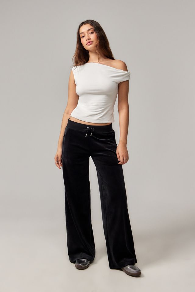 Juicy Couture UO Exclusive Black Ida Velour Track Pants #1