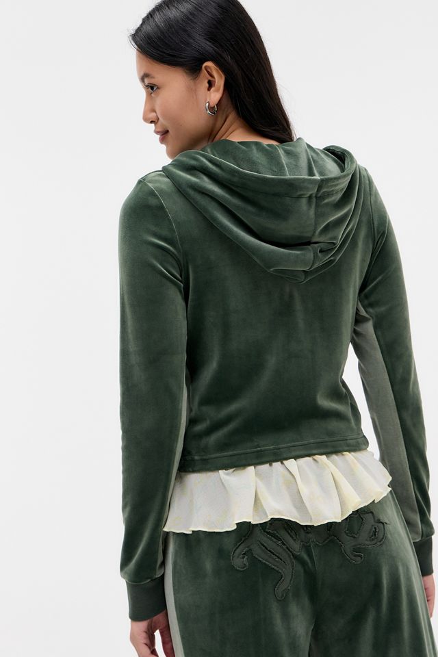 Juicy Couture Grüner Hoodie mit Applikations-Panel #3