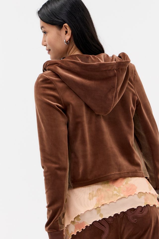 Juicy Couture Brown Panel Appliqué Hoodie #2