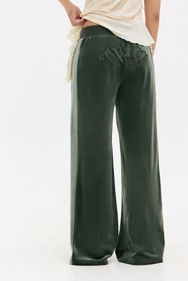 Juicy Couture Green Ida Wide Leg Joggers