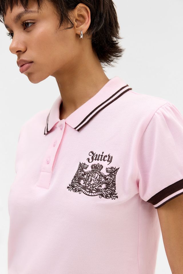 Juicy Couture Pink Puff Sleeve Polo Top #2