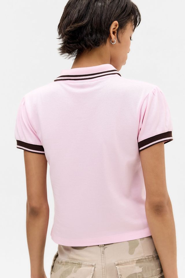 Juicy Couture Pink Puff Sleeve Polo Top #3