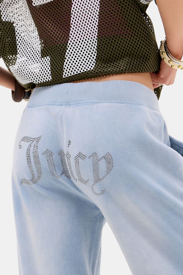 Pantaloni da Tuta in Velluto Blu Esclusiva UO Juicy Couture #2