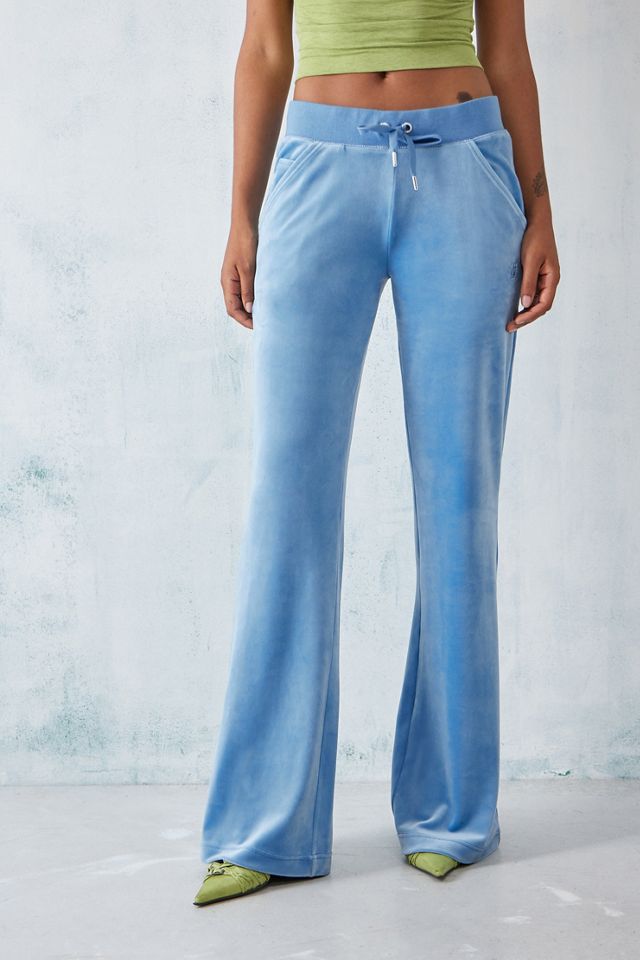 Juicy Couture Pantaloni sportivi blu a vita bassa in velluto #3