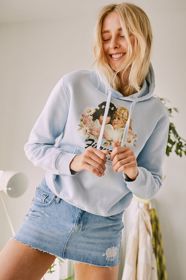 Fiorucci Pale Blue Daisy Angels Hoodie #1