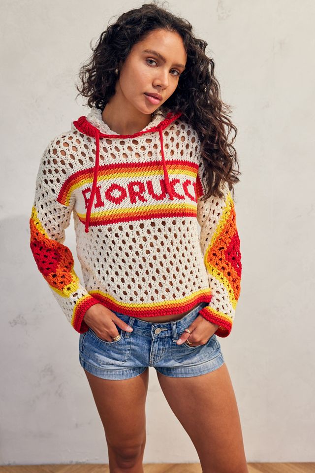 Fiorucci Desert Rise Crochet Hoodie | Urban Outfitters UK