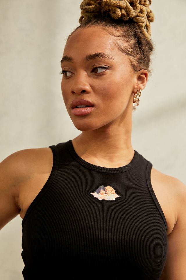 Fiorucci Angels Gilet Nero Cropped #1