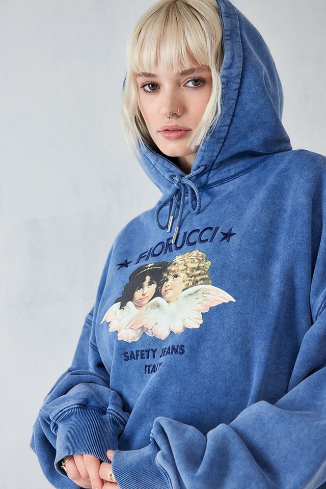 Fiorucci Washed Blue Safety Angels Hoodie