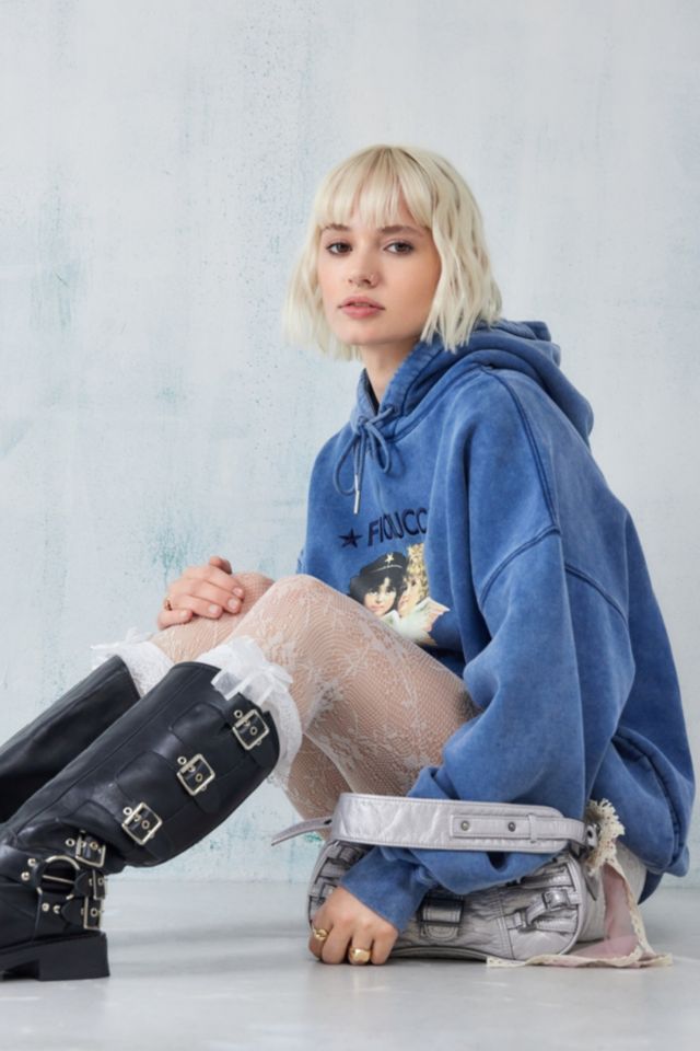 Fiorucci – Hoodie „Safety Angels" aus gewaschenem Blau #2