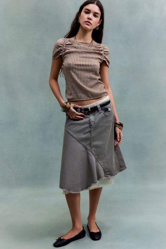 Hosbjerg Clara Check Ruched Top #1