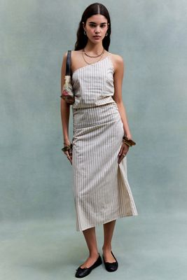 Robe midi asymétrique rayée Catarina Hosbjerg