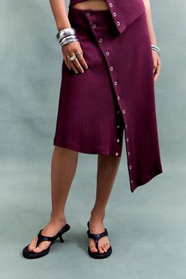 Jupe midi asymétrique à boutons Darling Hosbjerg