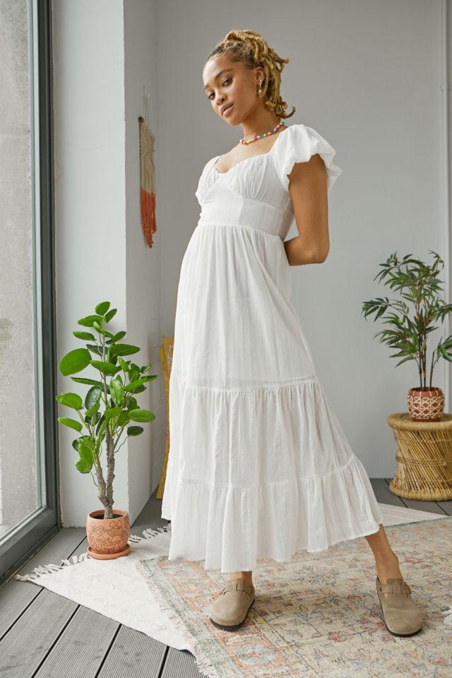 Urban outfitters 2025 white maxi dress