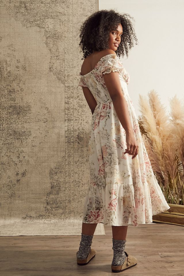 Kiss The Sky Versaille Midi Floral Dress #1