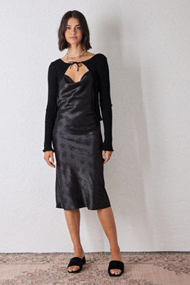 Robe Noire Urban Outfitters Silence Et Bruit - Taille S - Style Mini - Occasion Très Bon état