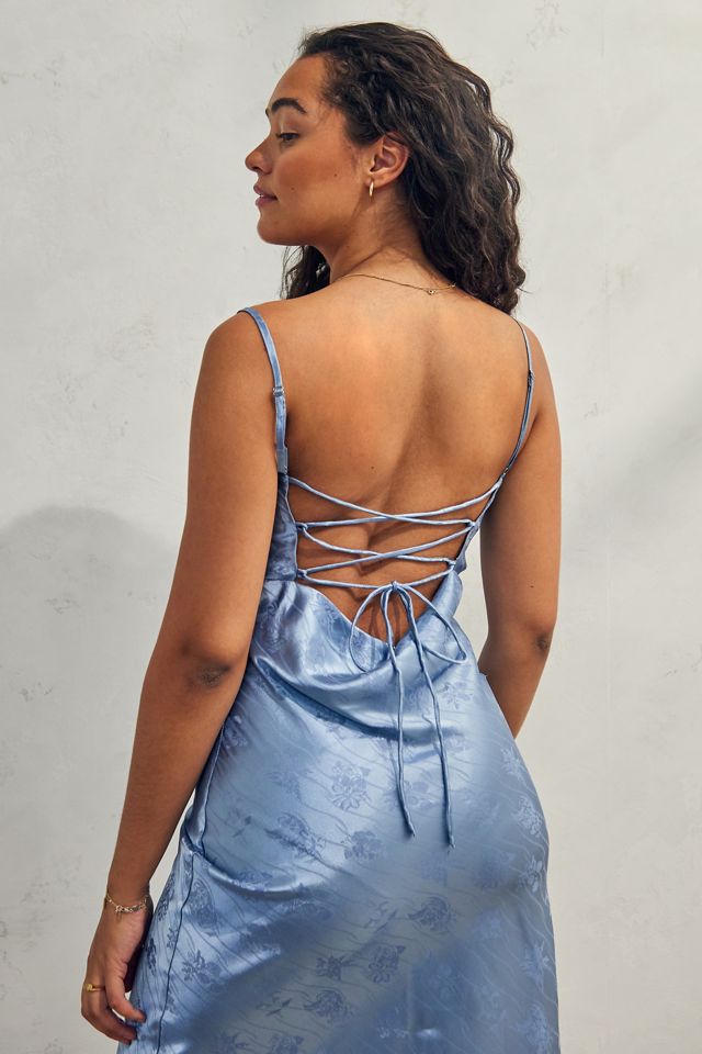 Kiss The Sky - Robe midi Adora bleue #1