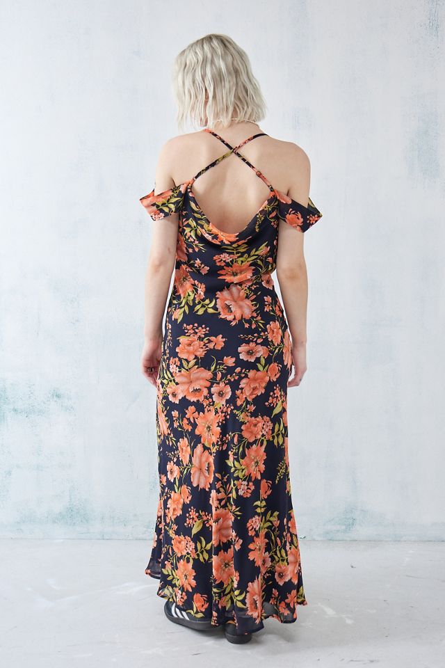 Kiss The Sky Poppy Print Off-The-Shoulder Maxi Dress #3