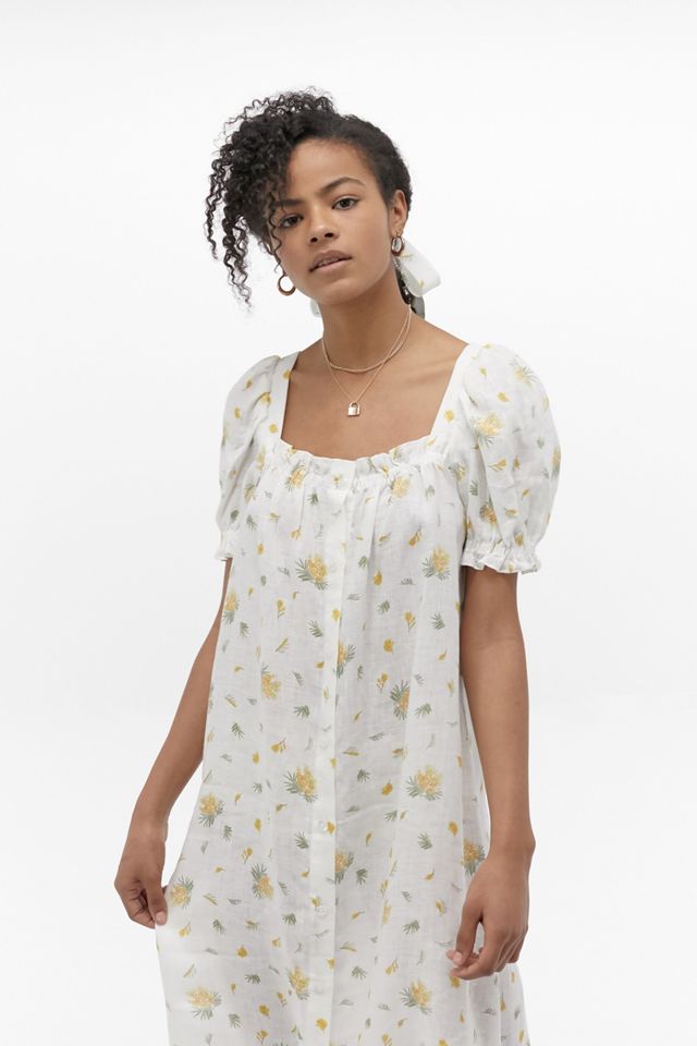 Sleeper Bridgette Linen Midi Dress | Urban Outfitters UK