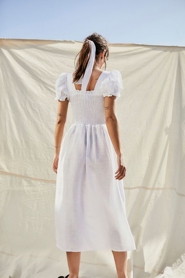 Sleeper White Belle Linen Dress #2