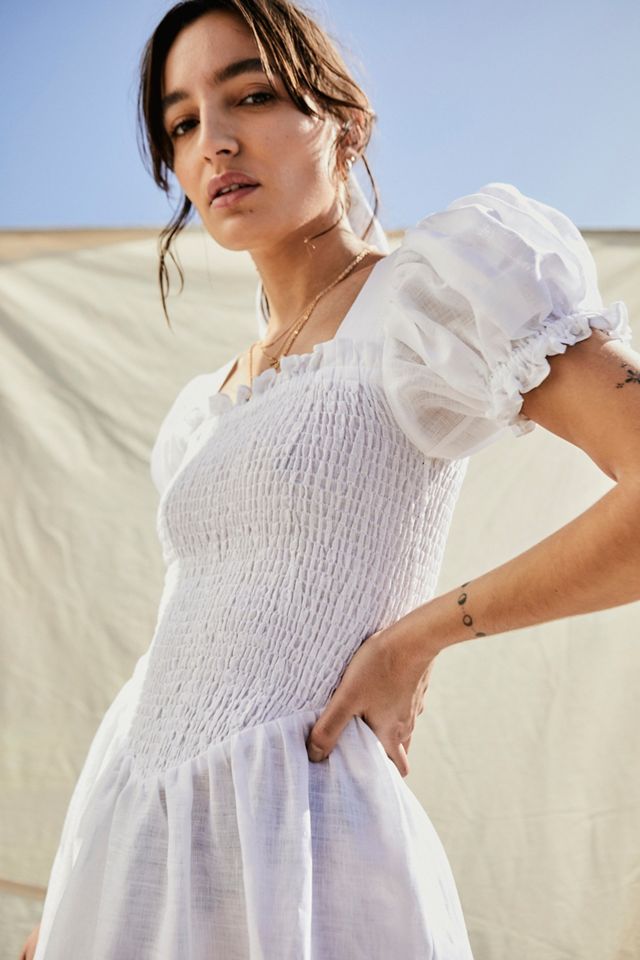 Sleeper White Belle Linen Dress #3