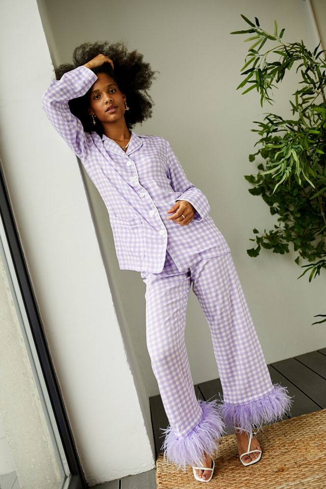 Sleeper – Pyjama-Set „Vichy Party“ in Lavendel #1
