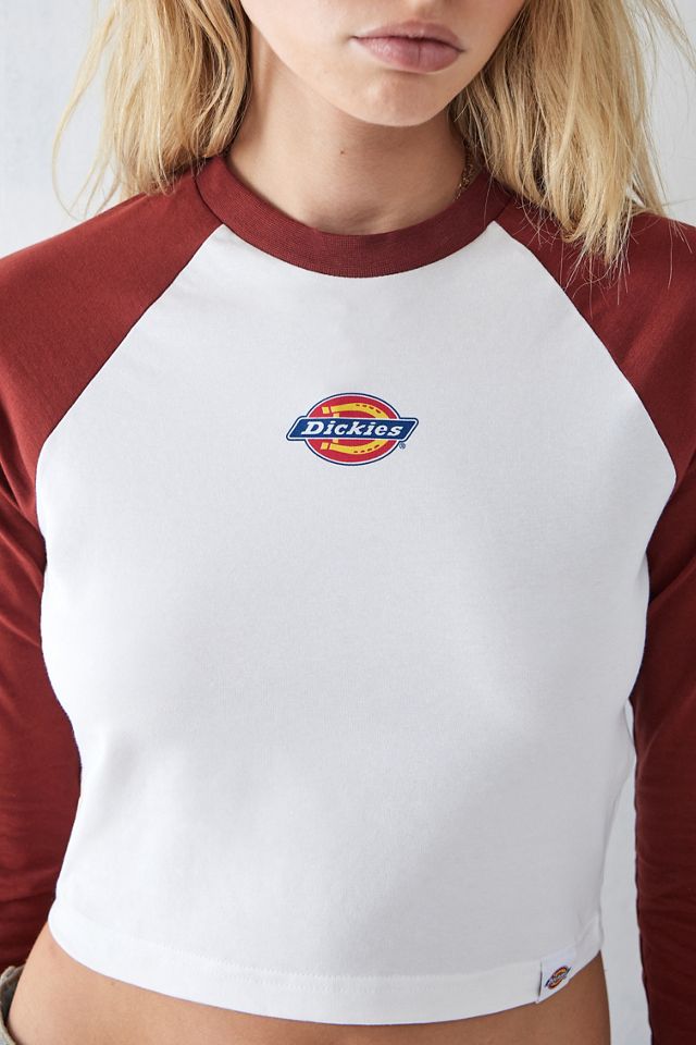 Dickies - T-shirt raglan Sodaville blanc et rouge, exclusivité UO #1