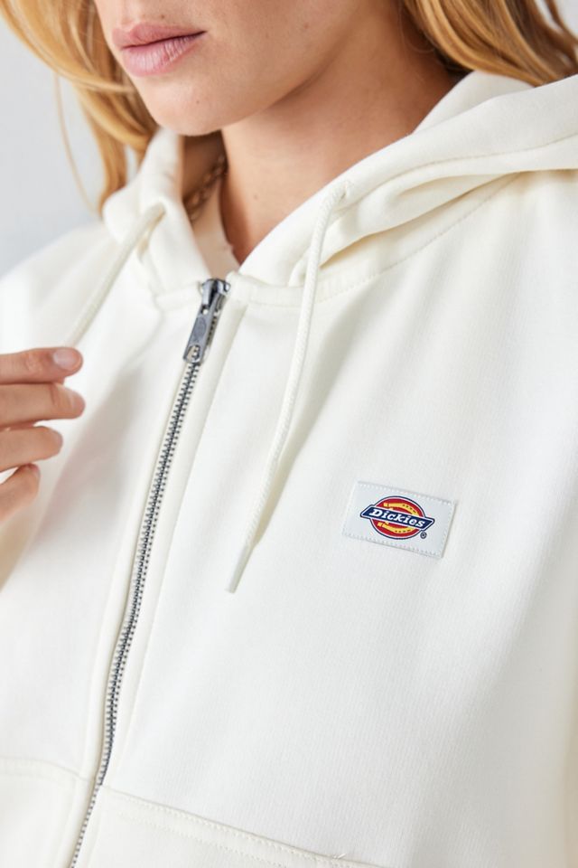 Sweat à capuche zippé Oakport écru Dickies #1