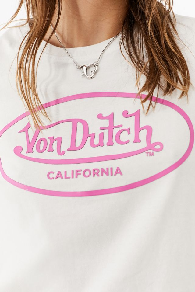 Von Dutch White Cropped T-Shirt #1