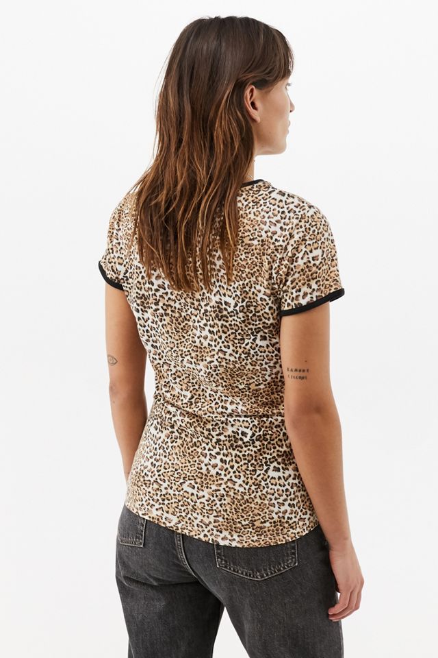 Von Dutch Leopard Ringer T-Shirt #2