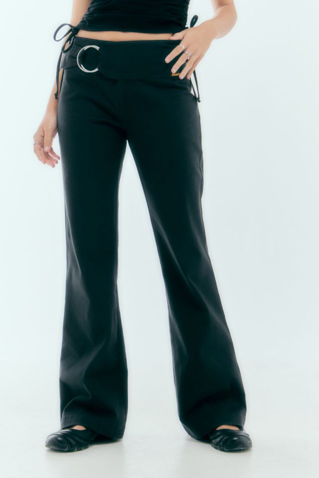 Belted flare sale pants