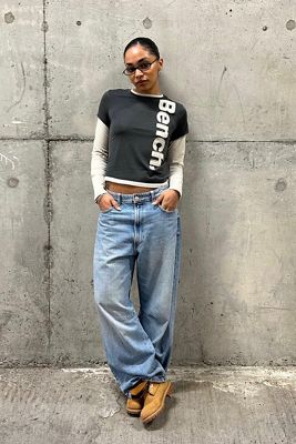 Bench Doppellagiges Langarm-T-Shirt