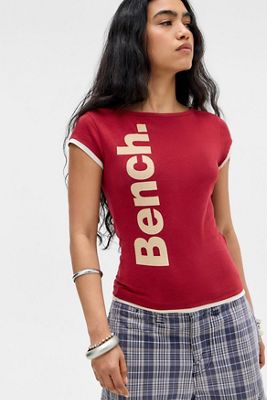 T-Shirt Bench Rossa Leha a Doppio Strato