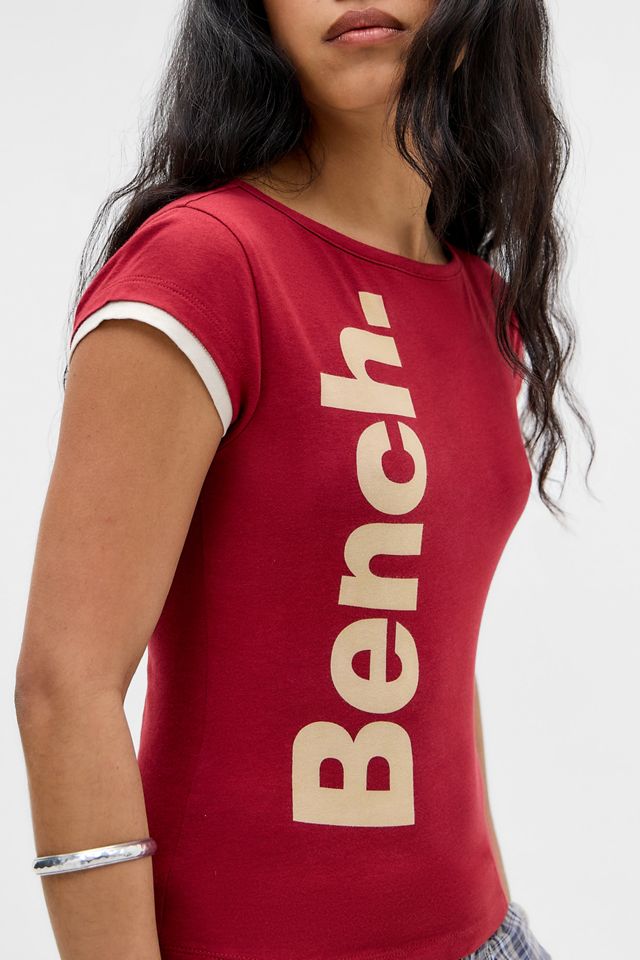 Bench Rotes Leha Doppellagiges T-Shirt #2
