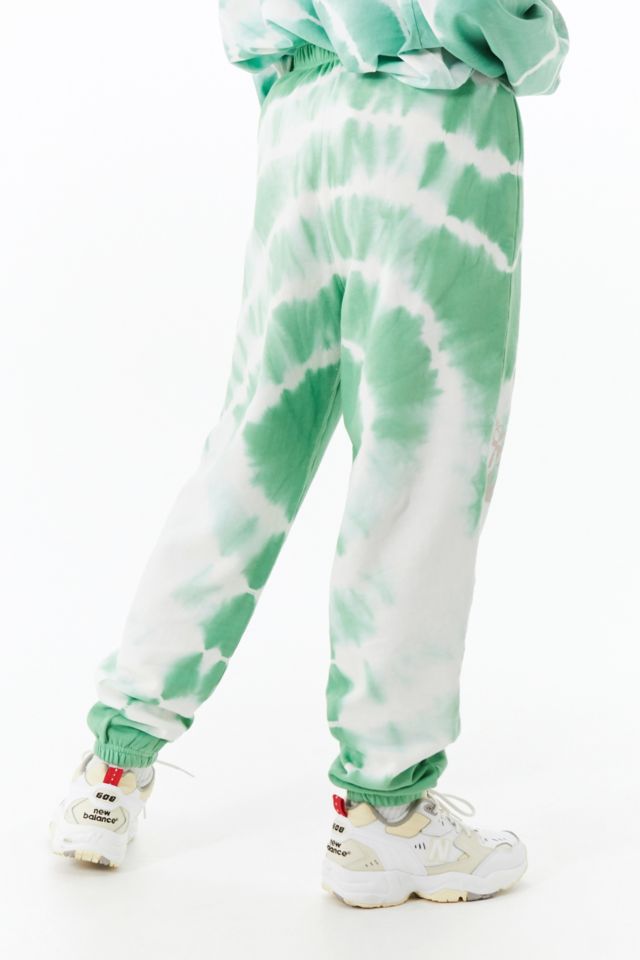 Green tie dye online joggers topshop