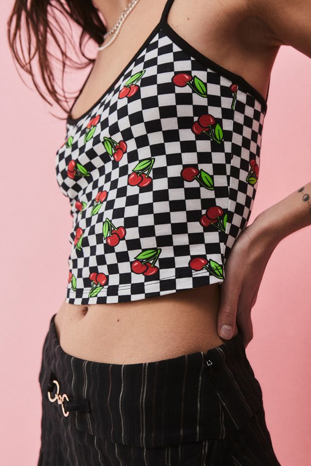 Débardeur à damier cerise NEW girl ORDER #1