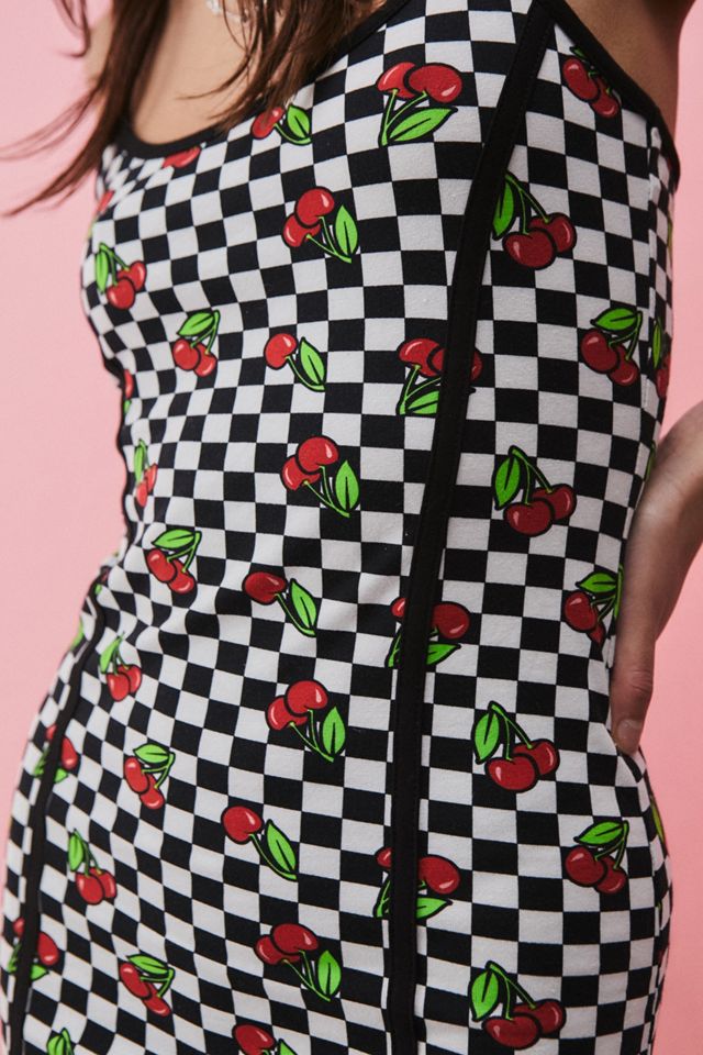 checkerboard bodycon dress Long Sleeve Plaid Bodycon Mini Dress Caramel / M