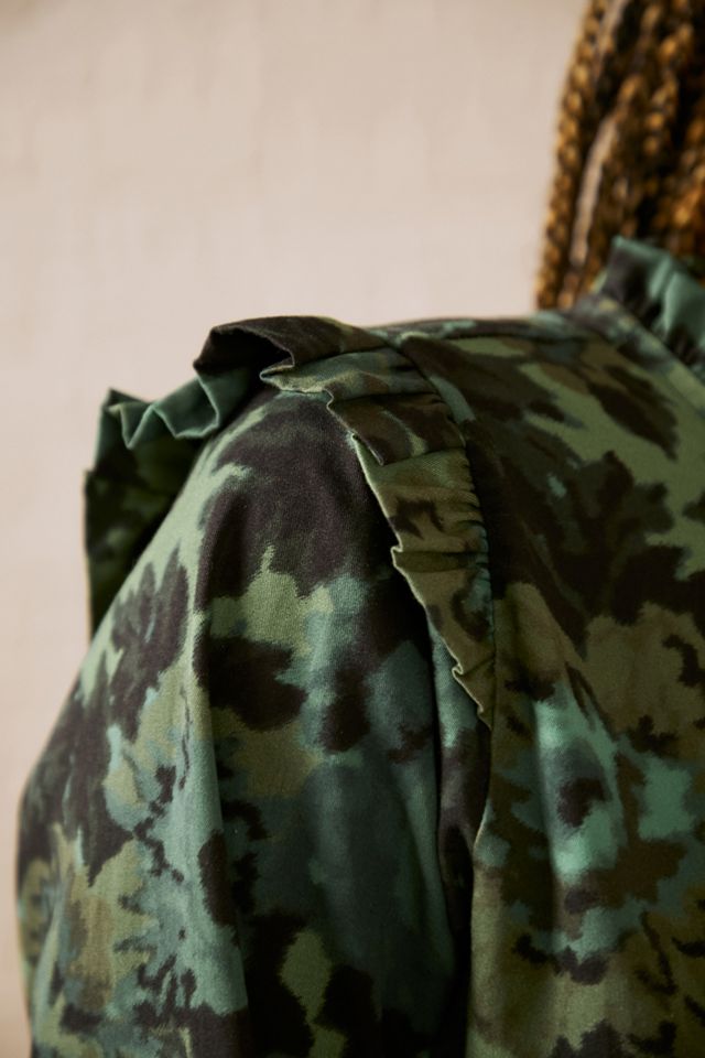 Damson Madder Verde Kulsha Floreale Maxi Abito #2