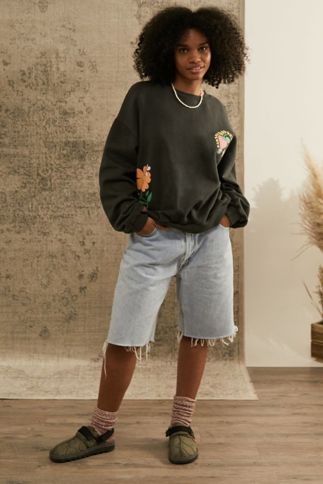 Damson Madder Black Flowers & Strawberry Sweatshirt #3