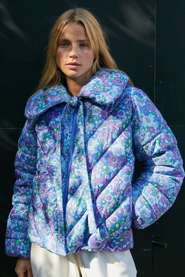 Damson Madder Chaqueta Puffer de estampado floral holly #3