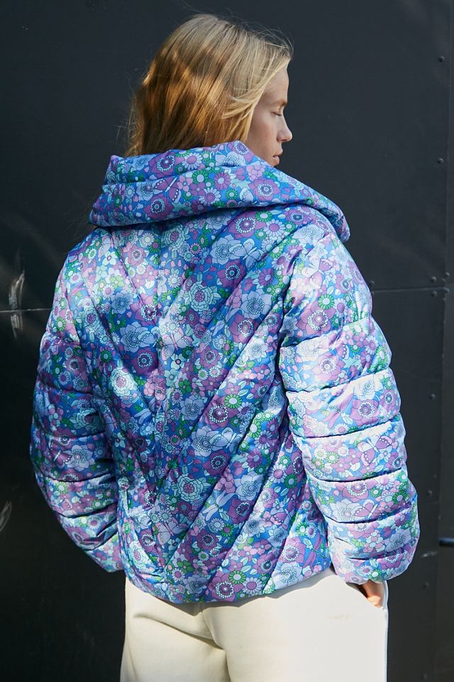 Damson Madder Chaqueta Puffer de estampado floral holly #4