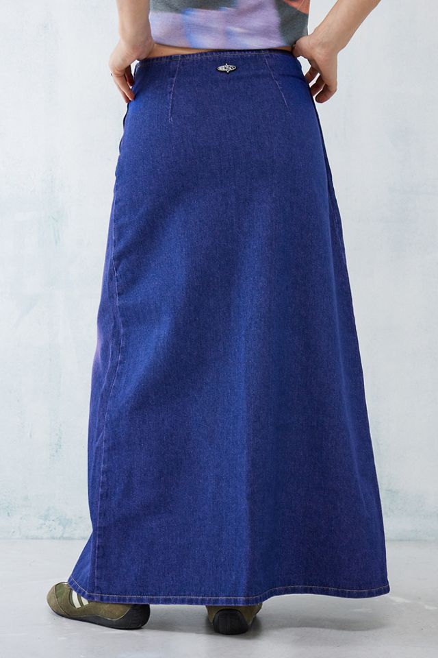Modo de placer básico Purple Acid Wash Wrap Maxi Falda #3