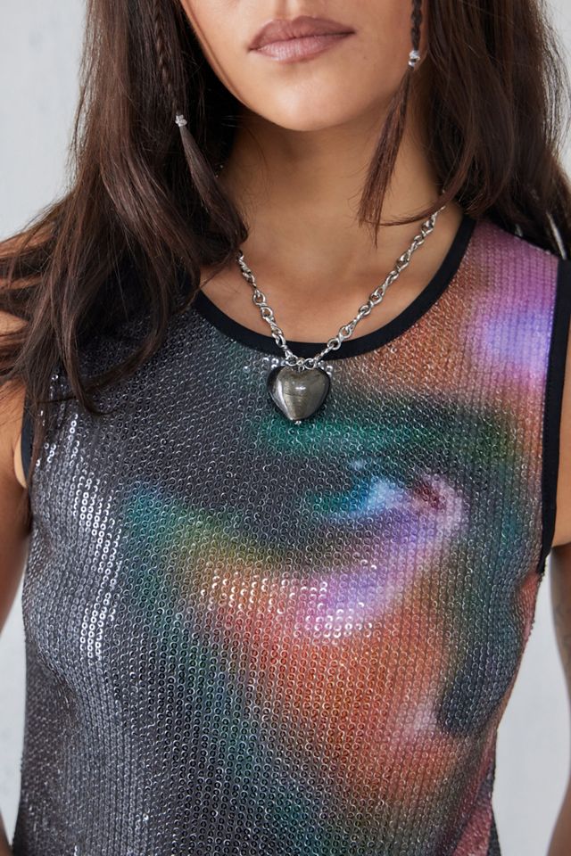 Basic Pleasure Mode Kansas Sequin Tank Top #1