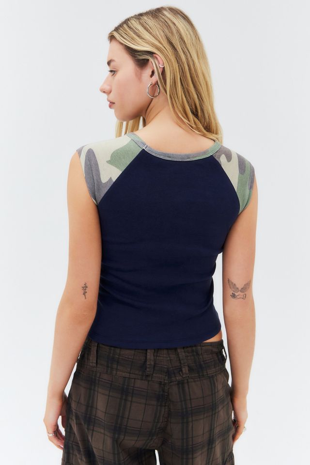 T-shirt bébé raglan à trou mode plaisir basique #3